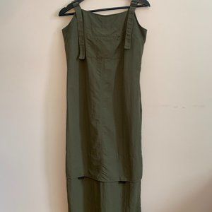 Sporty Army Green Dress